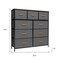 Homeroots 39" Gray and White Steel and Fabric Nine Drawer Triple Dresser 484700 - alternate 5
