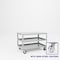 Pucel Heavy Duty Shop Truck, 48 in W x 30 in D x 33.5 in H, Three Shelves, Push Handle, Red 3048-DT-3S - alternate 1