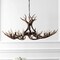 Jonathan Y Eldora 49" 10-Light Rustic Farmhouse Adjustable Resin Antler LED Chandelier, Brown JYL6320A - alternate 4