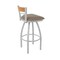 Holland Bar Stool Co Revelle 36in Swivel Extra Tall Bar Stool, Anodized Nickel Finish, Medium Back and Canter Earth Seat 881 - alternate 3