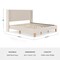 Martha Stewart Maisie King Upholstered Platform Bed, Wingback Headboard and Cushioned Siderails TW-3WDB0032-K-BG-MS - alternate 4
