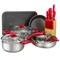 Megachef 22 Piece Aluminum Cookware Combo Set in Red MC-CS2200 - alternate 1