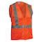 Reflective Apparel ANSI Type R Class 2 Seven Pocket Mesh Breakaway Vest 508ST-OR-MD - alternate 2