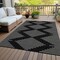 Homeroots 3' X 5' Black And Ivory Geometric Washable Indoor Outdoor Area Rug 598532 - alternate 7