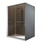 Fab Glass And Mirror Double Sliding Bathroom Shower Door Sorrento Lux Series - Brushed Nickel Finish Adjustable 44in- SHSOL48X62BN - alternate 1
