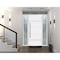 Vdomdoors Steel Door Deux 1705 White Enamel 2 Sidelight Exterior Black Windows Stainless Inserts Single Moder DEUX1705EXD-BEM-W14+36+14 x H80-Left-hand Inswing - alternate 2