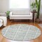 Homeroots 8' Taupe Beige And Tan Round Medallion Washable Indoor Outdoor Area Rug 589358 - alternate 4