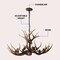 Jonathan Y Eldora 33" 6-Light Rustic Farmhouse Adjustable Resin Antler LED Chandelier, Brown JYL6318A - alternate 8