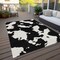 Homeroots 3' X 5' Black And Ivory Abstract Washable Indoor Outdoor Area Rug 614509 - alternate 6
