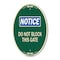 Signmission Do Not Block This Gate, 12 Inch X 18 Inch Architectural Oval, Heavy Gauge Aluminum A-OV-G-1218-24157 - alternate 1