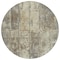 Homeroots 8' Beige Gold And Khaki Round Abstract Washable Indoor Outdoor Area Rug 618765 - alternate 2