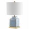 Jonathan Y Catherine 22" Modern Transitional Ceramic/Metal Square Ginger Jar LED Table Lamp, Blue/White JYL3044A - alternate 7