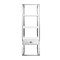 Homeroots 71" White Stainless Steel and Wood Three Tier Etagere Bookcase with A Drawer 544736 - alternate 6