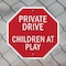 Signmission Private Drive Children at Play, 6 inch X 6 inch, Plastic Sign, 2PK OC-P-2PACK-6-35 - alternate 4