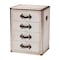 Baxton Studio Jaelyn Vintage Coffee Canvas 4-Drawer End Table 252-13966-ZORO - alternate 1