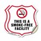 Signmission No Smoking Shield Label Set This Is A Sm, 6 inch X 6 inch, Vinyl Decal, 2PK SHI-D-2PACK-6-399 - alternate 1