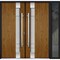 Vdomdoors Steel Double Doors Deux 1713 Natural Oak Black Sidelight Exterior Window Stainless Inserts Single M DEUX1713DEXD-OAKB-LH-W72+16 x H80 - alternate 1