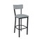 Bfm Seating Bristol Barstool - Grade 4 Upholstered Seat & Back - Steel Frame - Sand Black Finish 4301BSTT014-SB - alternate 1