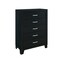 Homeroots 49" Black Wood Five Drawer Dresser 564698 - alternate 4