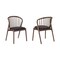 Armen Living Echo Walnut Wood and Black Faux Leather Dining Chairs - Set of 2 LCECSIWABLK - alternate 1