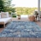 Homeroots 5' X 8' Navy Blue And Denim Blue Striped Washable Indoor Outdoor Area Rug 609559 - alternate 6