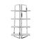 Homeroots 69" Light Gray Stainless Steel Four Tier Etagere Bookcase 544731 - alternate 7
