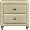 Homeroots Two Piece Beige Upholstered Solid and Manufactured Wood Bedroom Set 569362 - alternate 8