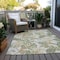 Homeroots 9' X 12' Ivory Wheat And Olive Green Botanical Leaves Washable Indoor Outdoor Area Rug 618410 - alternate 5