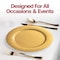 Smarty Had A Party 13" Gold Round Disposable Paper Charger Plates (120 Plates), 120PK 2690-RG-CASE - alternate 1