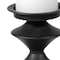 Homeroots 16" Black Metal Tabletop Pillar Candle Holder 608404 - alternate 3