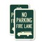 Signmission No Parking Fire Lane Fire Truck Symbol, 18'' X 24'' 2 Signs, Heavy Gauge Aluminum, 2PK A-1824-2PACK-24549 - alternate 1