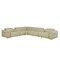 Homeroots Beige Italian Leather Power Reclining U Shaped Eight Piece Corner Sectional With Console 476599 - alternate 1
