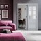 Sartodoors Slab Barn Door Panel Frosted Glass Grey 32x96 Solid Core Modern Interior VEREGIO7339S-GRE-3296 - alternate 2