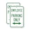 Signmission Employee Parking Only With Bi-Directional Arrow, 18'' X 24'' 2 Signs, Heavy Gauge Aluminum, 2PK A-1824-2PACK-24101 - alternate 1