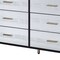 Homeroots 47" Black Silver and Gold Faux Croc Design Six Drawer Double Dresser 486520 - alternate 2