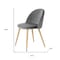 Homeroots Set of Two Gray and Oak Velvet and Metal Dining Side Chairs, 2PK 568023 - alternate 6