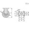 Elesa 449651 Castors steel bracket Vulcanised rubber coating, Fixed plate bracketke 449651 - alternate 2