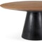 Homeroots 63" Brown and Black Solid Wood and Metal Pedestal Base Round Top Dining Table 597661 - alternate 12