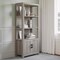 Martha Stewart Hutton Four Tier Shaker Style Bookcase with Storage Cabinet in Gray Washed Wood with Oil Rubbed Bronze Hardware ZG-053-GY-BK-MS - alternate 7