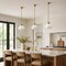Vaxcel Huntley Mini Pendant Light, Natural Brass, White Schoolhouse Glass, 10-In. Wide P0464 - alternate 5