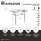 Kingston Brass 36" Solid Surface Console Sink with Stainless Steel Legs, 8-Inch, 3-Hole, Matte White/Brushed Brass KVPB3368SQA87 - alternate 3