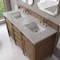 James Martin Vanities Brittany 60" Double Vanity, Pecan w/ 3 CM Victorian Silver Silestone Top 655-V60D-PCN-3VSL - alternate 7