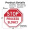 Signmission Stop Proceed Slowly, 6 inch X 6 inch, Plastic Sign, 2PK OC-P-2PACK-6-272 - alternate 3