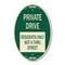 Signmission Private Drive Sign Private Drive - Residents , 12 In X 18 In Architectural, Heavy Gauge Aluminum A-OV-G-1218-23272 - alternate 1