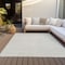 Homeroots 8' X 10' Ivory And Beige Geometric Washable Indoor Outdoor Area Rug 596941 - alternate 3