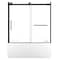Kingston Brass 60" Acrylic Alcove Right-Hand Drain Tub with Left Sliding Tub Door, White/Matte Black KVTDE603121R0 - alternate 1