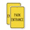 Signmission Park Entrance, 12'' X 18'' 2 Signs, Heavy Gauge Aluminum, 2PK A-1218-2PACK-24453 - alternate 1