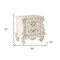 Homeroots 31" White Wood Two Drawer Nightstand 374222 - alternate 4
