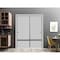Sartodoors Sliding Closet Bypass Doors, Planum 0012 Matte Grey and Aluminum Strips, Sturdy Rails Moldings Trim PLANUM0012DBD-GRE-3696 - alternate 4
