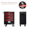 Wrightmaster 22 in. W x 13.6 in. D 6-Drawer Metal Roller Cabinet Tool Chest in Black ZR-245253 - alternate 8